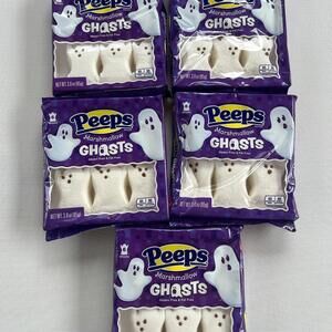 PEEPS Made in USA 5 PACK White  GHOSTS Marshmallow